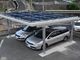 4 कॉलम फोटोवोल्टिक सौर पैनल कारपोर्ट एल्यूमिनियम पार्किंग लॉट सिस्टम